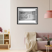 Historic Framed Print, [Two office buildings for B.F. Saul (15th Street, N.W., Washington, D.C.) First floor. Plan].George N. Ray, Architect.,  17-7/8" x 21-7/8"