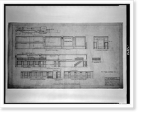 Historic Framed Print, [Two office buildings for B.F. Saul (15th Street, N.W., Washington, D.C.) South building. First floor. Elevations].George N. Ray, Architect.,  17-7/8" x 21-7/8"