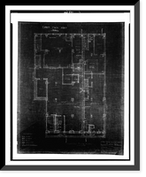 Historic Framed Print, [Two office buildings for B.F. Saul (15th Street, N.W., Washington, D.C.) Basement floor. Plan].George N. Ray, Architect.,  17-7/8" x 21-7/8"