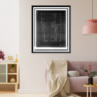 Historic Framed Print, [Two office buildings for B.F. Saul (15th Street, N.W., Washington, D.C.) Mezzanine floor. Plan].George N. Ray, Architect. - 2,  17-7/8" x 21-7/8"