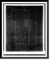 Historic Framed Print, [Two office buildings for B.F. Saul (15th Street, N.W., Washington, D.C.) Typical floor. Plan].George N. Ray, Architect.,  17-7/8" x 21-7/8"