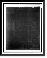 Historic Framed Print, [Two office buildings for B.F. Saul (15th Street, N.W., Washington, D.C.) Second floor. Plan].George N. Ray, Architect.,  17-7/8" x 21-7/8"