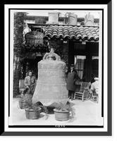 Historic Framed Print, Nanking Chinese temple bell at the Mission Inn, Riverside Calif.,  17-7/8" x 21-7/8"