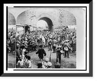 Soldiers of the Russian empire passing through the gates of Mukden, Manchuria, Vintage Print