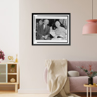 Aaron Copland and Marianne Moore, seated, three-quarter length, at table.Bernice B. Perry, Wilton, New Hampshire. Classic, Antique Wall Art