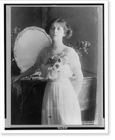 Historic Framed Print, [Mrs. J.B. Bayne nee Olga Roosevelt, three-quarter length portrait, standing, facing slightly left],  17-7/8" x 21-7/8"