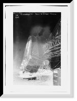 Historic Framed Print, Elevated Car Falls to Street,  17-7/8" x 21-7/8"