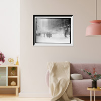 Historic Framed Print, Snowbound .  N.Y., 2/14/14,  17-7/8" x 21-7/8"