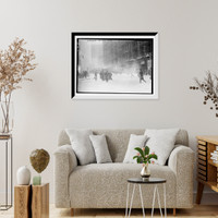 Historic Framed Print, Snowbound .  N.Y., 2/14/14,  17-7/8" x 21-7/8"