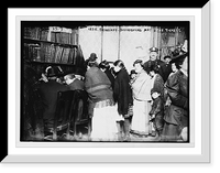 Historic Framed Print, Poor Jews receiving distributed matzoh tickets -183 E. Broadway, New York,  17-7/8" x 21-7/8"