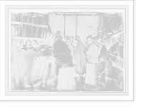 Historic Framed Print, Poor Jews receiving distributed matzoh tickets -183 E. Broadway, New York,  17-7/8" x 21-7/8"