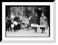 Historic Framed Print, Poor Jews taking home free matzohs, New York,  17-7/8" x 21-7/8"