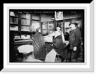 Historic Framed Print, Poor Jews receiving free groceries, New York,  17-7/8" x 21-7/8"