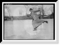 Historic Framed Print, Mrs. Cunningham - ice skating,  17-7/8" x 21-7/8"