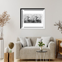 Historic Framed Print, Ise de happiest little coon in de cotton field,  17-7/8" x 21-7/8"