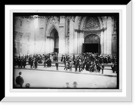 Historic Framed Print, Leaving St. Patrick's Cathedral after Easter Service, 5th Ave., New York,  17-7/8" x 21-7/8"