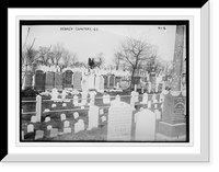 Historic Framed Print, Hebrew Cemetery, New York - 2,  17-7/8" x 21-7/8"