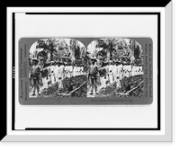 Historic Framed Print, Filipino pickets returning to camp,  17-7/8" x 21-7/8"