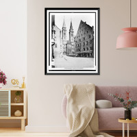 Historic Framed Print, Nuremburg. Church of St. Sebaldus,  17-7/8" x 21-7/8"