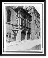 Historic Framed Print, Nuremburg. Rear of Rath-haus,  17-7/8" x 21-7/8"