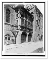 Historic Framed Print, Nuremburg. Rear of Rath-haus,  17-7/8" x 21-7/8"