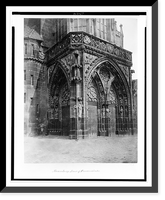 Historic Framed Print, Nuremburg. Door of the Frauenkirche,  17-7/8" x 21-7/8"