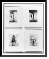 Historic Framed Print, [Four prints of canal views by James McNeill Whistler on display at Boston Memorial exhibition, Copley Hall].T.E. Marr.,  17-7/8" x 21-7/8"