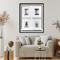 Historic Framed Print, [Four prints of canal views by James McNeill Whistler on display at Boston Memorial exhibition, Copley Hall].T.E. Marr.,  17-7/8" x 21-7/8"