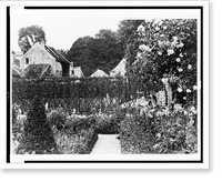 Historic Framed Print, [Pavilion Colombe, Mrs. Edith Wharton's villa, St. Brice-sous-For&ecirc;t, France, with garden in foreground,  17-7/8" x 21-7/8"