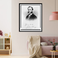 John F. Henry, head-and-shoulders portrait, facing left.engraved by A.H. Ritchie, Antique Print