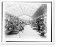 Historic Framed Print, [Interior of Gallery of Machines, showing machinery, Paris Exposition, 1889] - 7,  17-7/8" x 21-7/8"