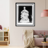 Sculpture of woman reading, exhibited in Palace of Fine Arts, Paris Exposition, 1889, Antique Wall Art