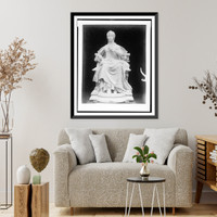Sculpture of woman reading, exhibited in Palace of Fine Arts, Paris Exposition, 1889, Antique Wall Art