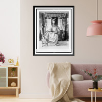 Historic Framed Print, [Actor, from Theatre Annamite, full-length portrait, in costume, Paris Exposition, 1889],  17-7/8" x 21-7/8"