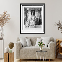 Historic Framed Print, [Actor, from Theatre Annamite, full-length portrait, in costume, Paris Exposition, 1889],  17-7/8" x 21-7/8"