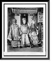 Historic Framed Print, [Three actors from Theatre Annamite, full-length portrait, in costumes, Paris Exposition, 1889] - 2,  17-7/8" x 21-7/8"