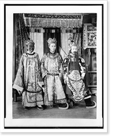 Historic Framed Print, [Three actors from Theatre Annamite, full-length portrait, in costumes, Paris Exposition, 1889] - 2,  17-7/8" x 21-7/8"