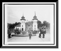 Historic Framed Print, [Entrance to Javanese Village, Paris Exposition, 1889],  17-7/8" x 21-7/8"