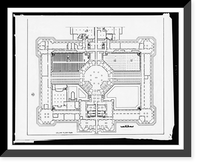 Alterations to the Library of Congress Thomas Jefferson Building, Washington, D.C. Cellar floor plan, Historic Reproduction