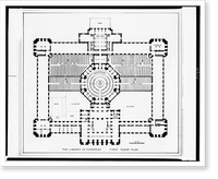Alterations to the Library of Congress Thomas Jefferson Building, Washington, D.C. First floor plan, Antique Poster