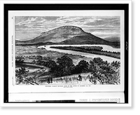 Tennessee. Lookout Mountain, scene of the battle of November 24th, 1863.from a sketch by Moser, Vintage Wall Art
