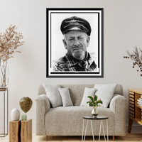 Historic Framed Print, [John Steinbeck, head-and-shoulders portrait, facing front],  17-7/8" x 21-7/8"