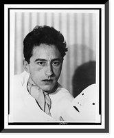 Jean Cocteau, head-and-shoulders portrait, facing slightly right, holding mask.Photographie de Berenice Abbott, Paris, Antique Print