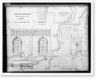 Government building (Custom House, Post Office, and Court Room"), Middle Street and Exchange Street, Portland, Maine. Detail of exterior of upper story" Classic, Historic Print