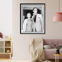 Historic Framed Print, Monroe and Miller depart for London,  17-7/8" x 21-7/8"