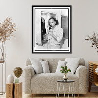 Lovely Dorothy Dandridge arrives at Idlewild Airport from Europe for a busy week..photo by Kas Heppner, Vintage Print