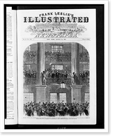 Historic Framed Print, The Hon. Jefferson Davis, president-elect of the new southern confederacy, addressing the citizens of Montgomery, Ala.,,  17-7/8" x 21-7/8"