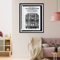 Historic Framed Print, The Hon. Jefferson Davis, president-elect of the new southern confederacy, addressing the citizens of Montgomery, Ala.,,  17-7/8" x 21-7/8"