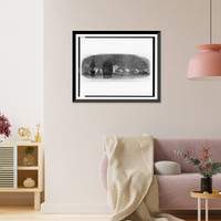 Historic Framed Print, The Battle at the southwest pass - retreat of the rebel flotilla,  17-7/8" x 21-7/8"