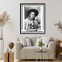Historic Framed Print, Bill Drennan, Indian scout and companion of Kit Carson.N.H. Rose, San Antonio, Texas, photographer.,  17-7/8" x 21-7/8"